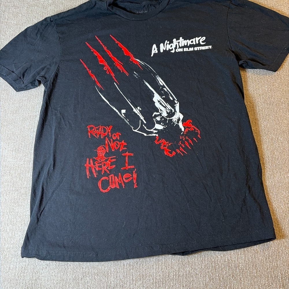 Nightmare Graphic Tee - Black with Red and White 0248